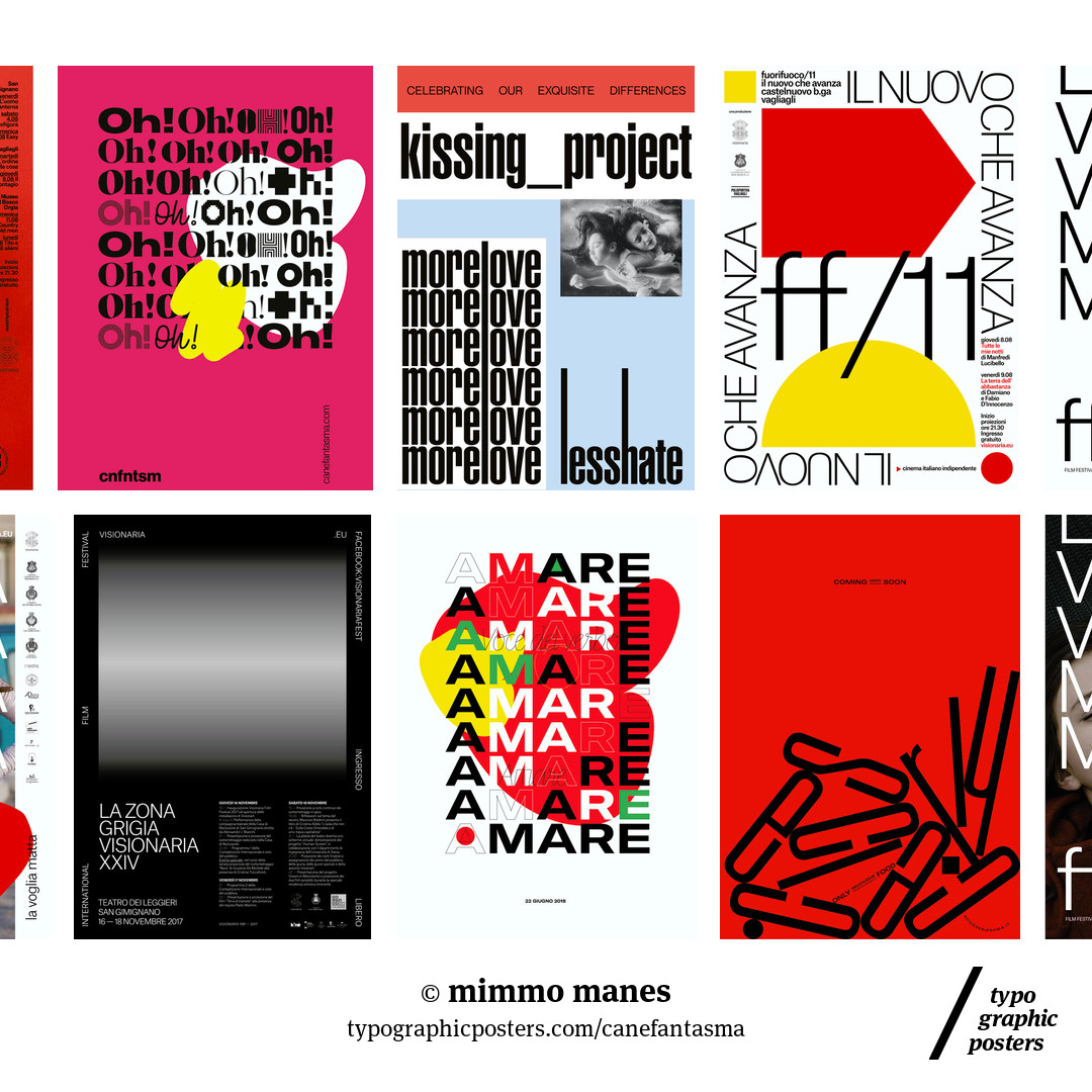 Mimmo Manes Typo Graphic Posters