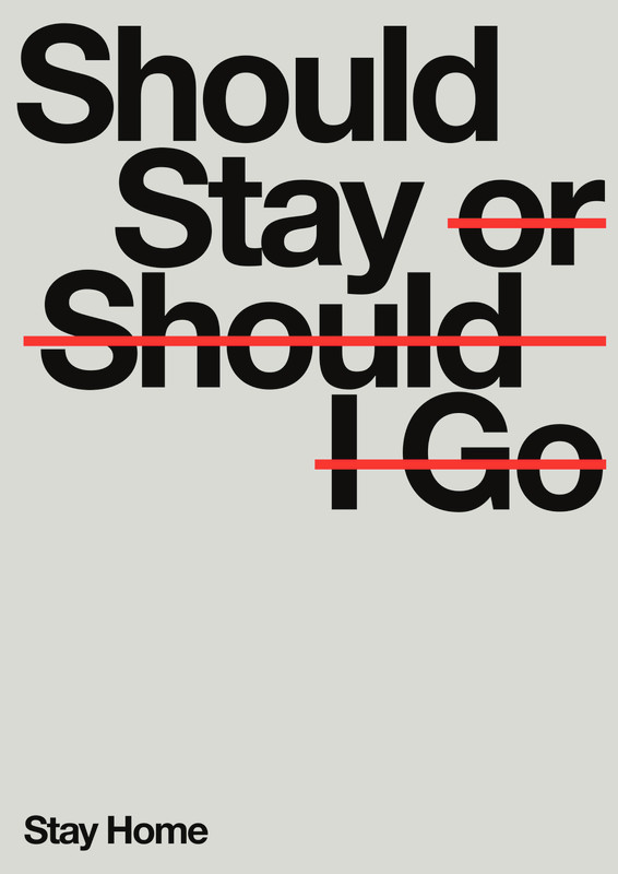 STAY HOME 2020 By Quim Marin Typo Graphic Posters