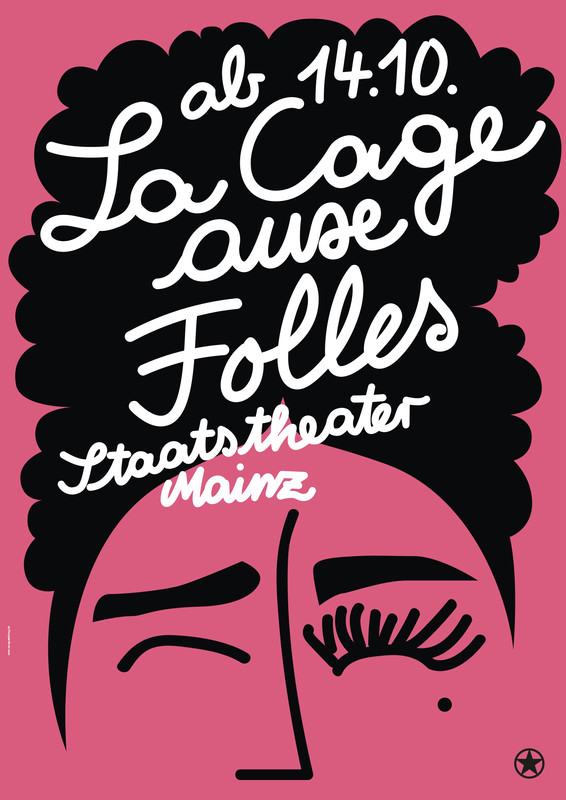“La Cage aux Folles”, 2017, by neue gestaltung typo/graphic posters