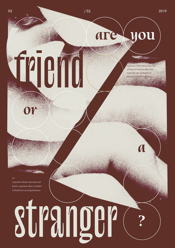 “friend” 2019 By Alina Rybacka Gruszczyńska Typo Graphic Posters