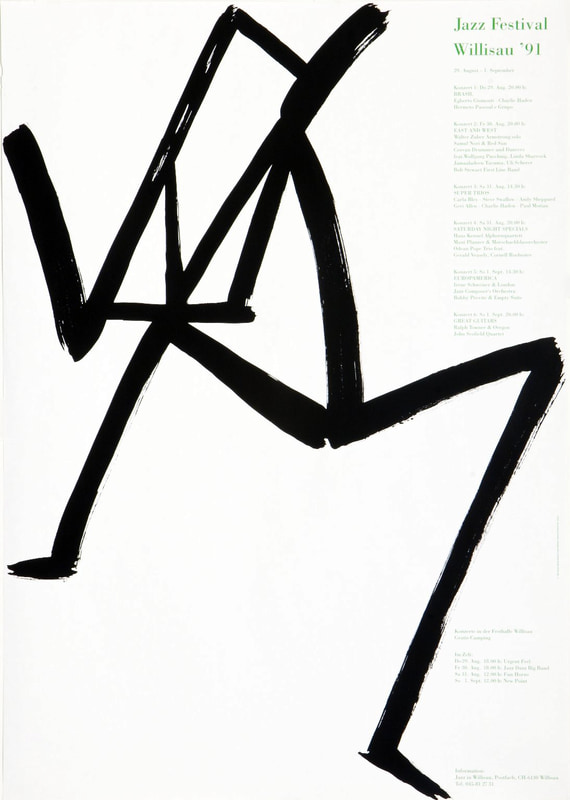 Jazz Festival Willisau '91”, 1991, by niklaus troxler - typo