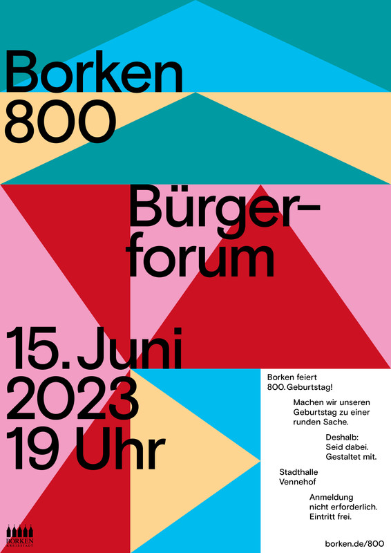 “Borken 800”, 2023, by philip jursch, lennartlofink - typo/graphic posters