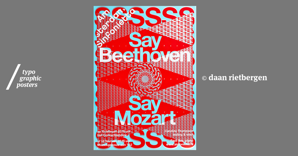 Say Beethoven Say Mozart”, 2018, by Daan Rietbergen - typo/graphic